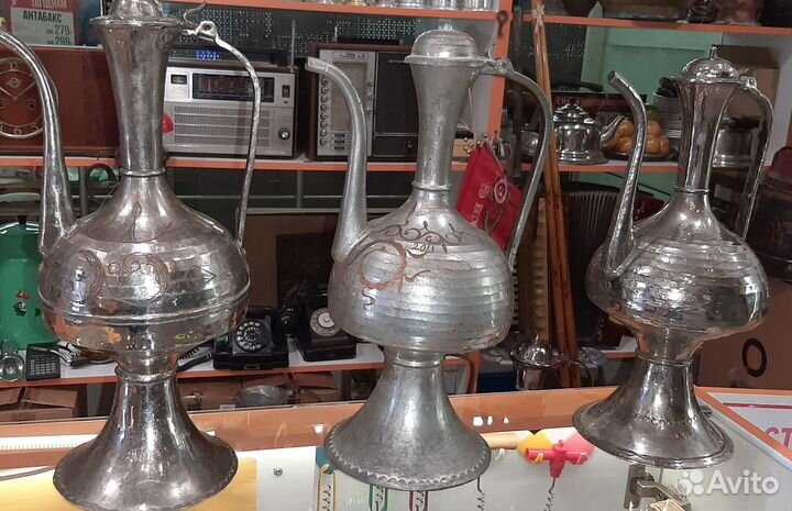 Старинная медная, керамические и деревянная утварь