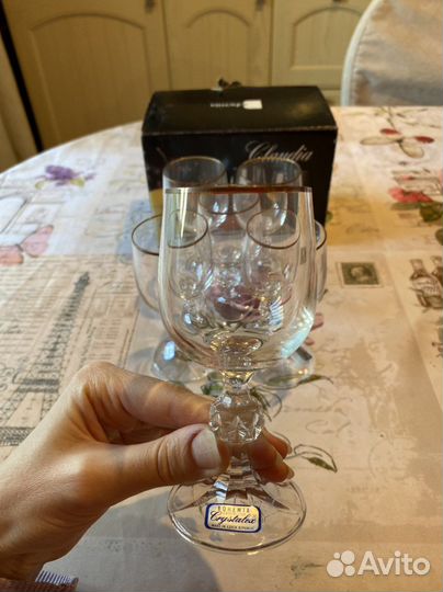 Ретро рюмки Чешская Республика Claudia Crystalex