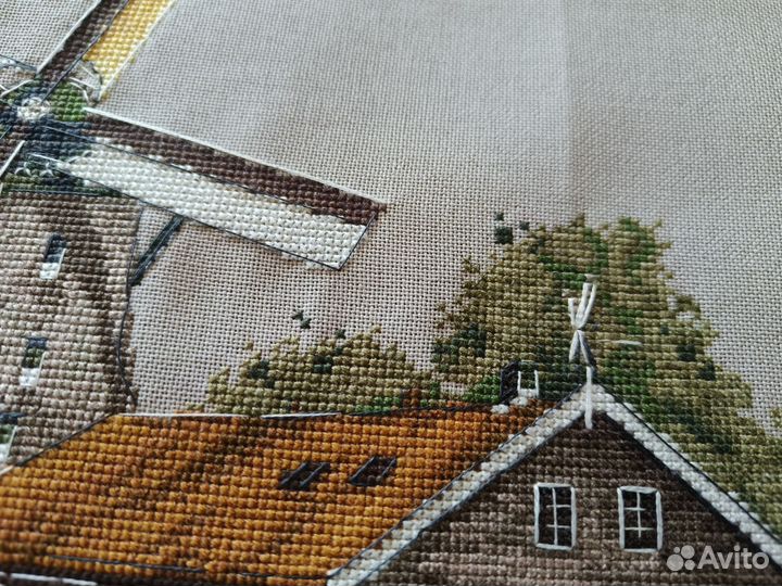 Картина вышитая крестом, ручная работа