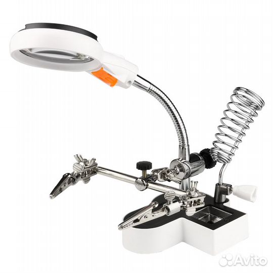 Лупа третья рука 4.5 x 65 11x17 с подсветкой