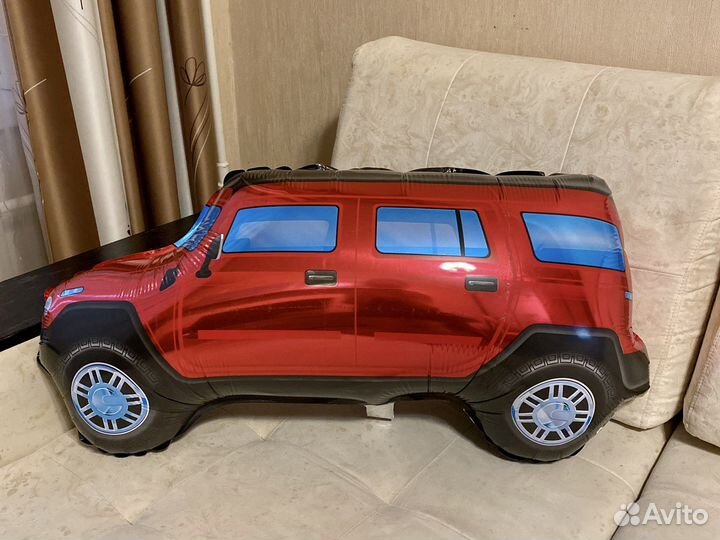 Воздушный шар машина джип красный 84 см