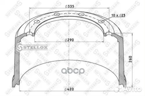 85-00049-SX торм.барабан 420.2x200/215 H260