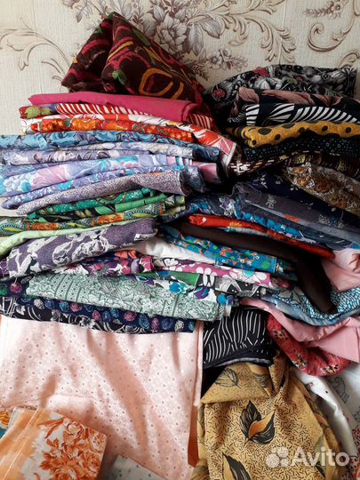 Отрез ткани СССР джинс х.б.саржа.бязь.шелк.капрон