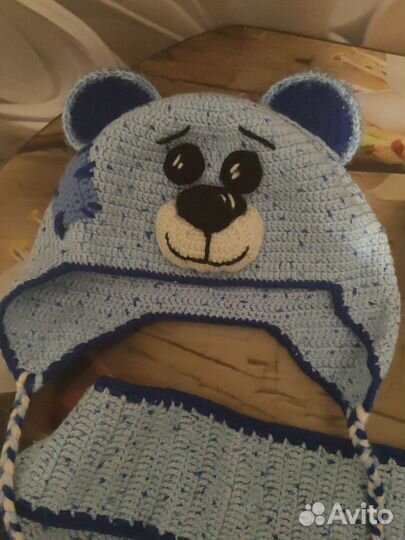 Шапка и шарф связанное ручная работа