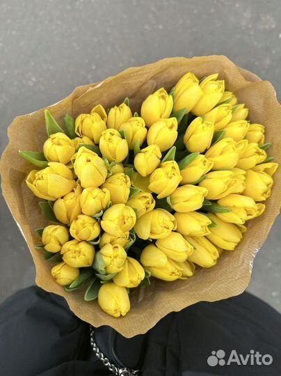 Букеты из 19, 21, 31, 51 тюльпанов