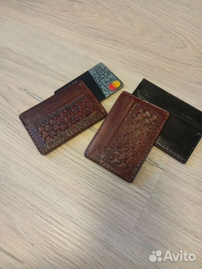 Картхолдер из натуральной кожи ручная работа