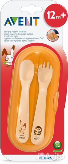Ложка и вилка в футляре Philips Avent