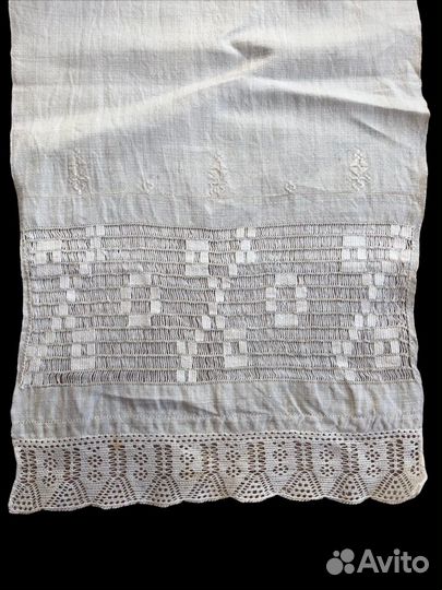 Старинное дотканое полотенце 19 век Рушник