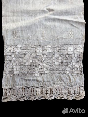 Старинное дотканое полотенце 19 век Рушник
