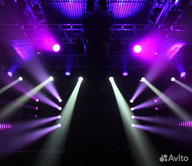 Прокат светового оборудования. Звук. Тяжелый дым