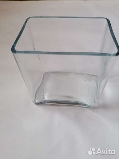 Ваза стеклянная прямоугольная