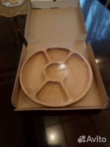 Менажница из дерева, круглая диаметр-25см