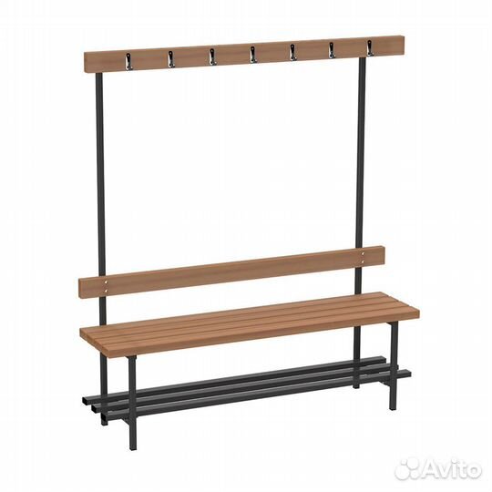 Скамья для раздевалок с вешалкой одностороння 2 m