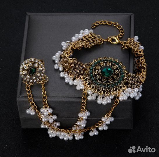 Браслет на плечо и слейв клипсы кисточки