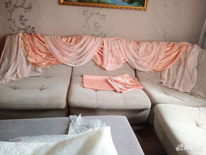 Шторы с ламбрекеном бу