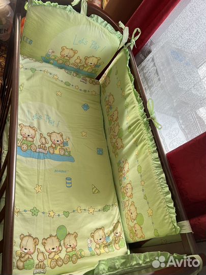 Детский комплект постельного белья с бортиками