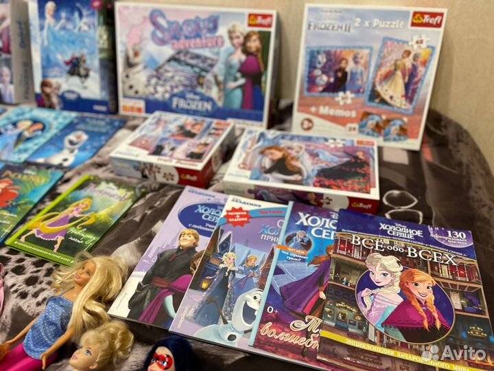 Куклы/книги/пазлы/игры/дворец/часы холодное сердце
