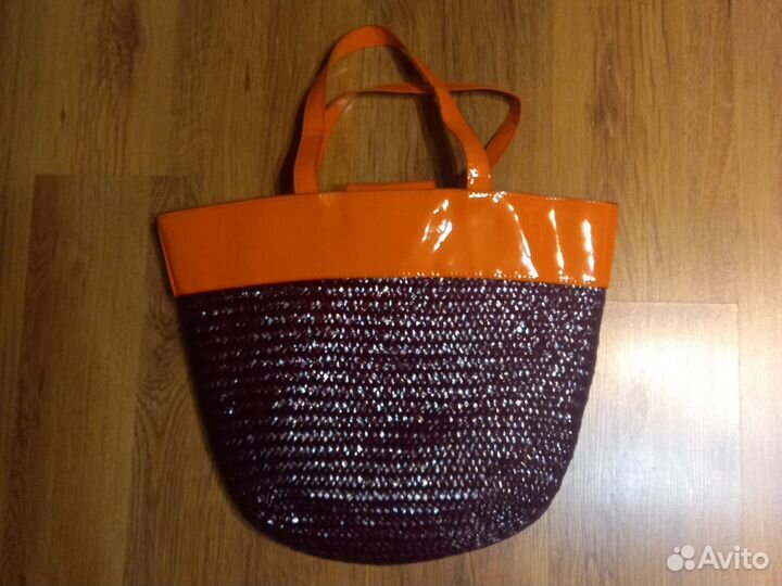 Сумка пляжная плетеная