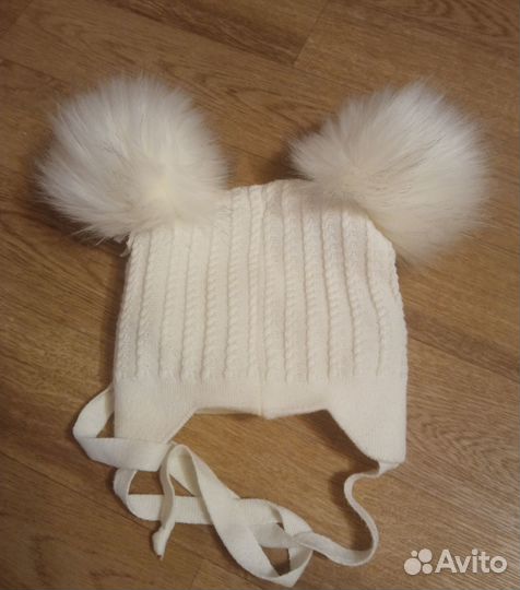 Комплект шапка и шарф для девочки 50-52 см