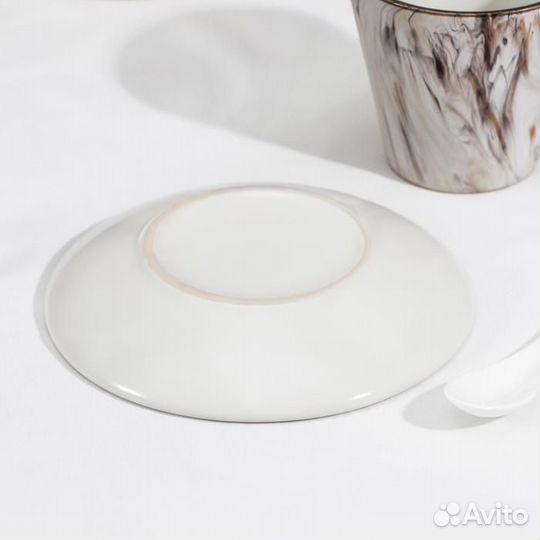 Набор чайный керамический на металлической подстав