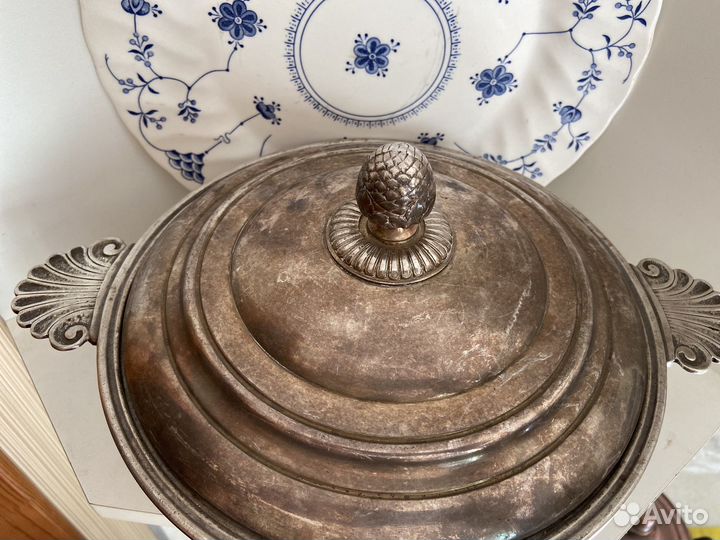 Супница мельхиоровая с артишоком