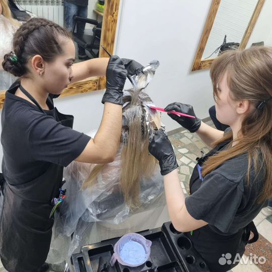 Окрашивание волос обучение