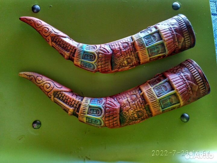 Глиняный рог из Грузии 2шт