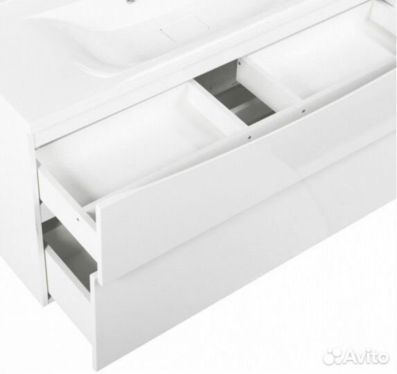 Тумба с раковиной BelBagno Marino-H60 120-BB1200/450-LV-MR-PR Bianco Lucido