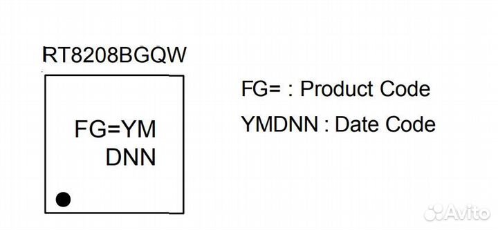 Микросхема RT8208bgqw FG