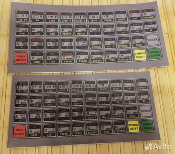 Наклейки для клавиатуры ZX Spectrum