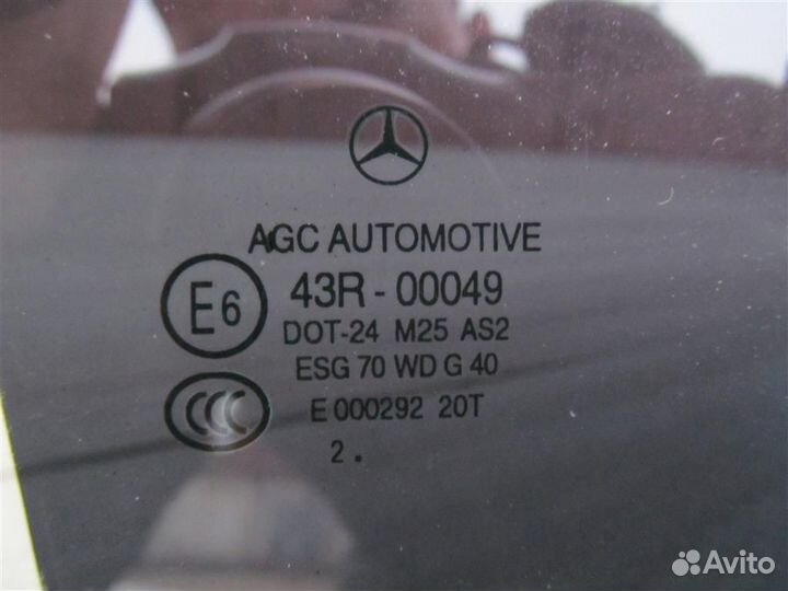 Стекло двери задней правой Mercedes Benz W204 20