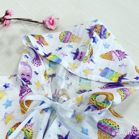 Туника из муслина, муслиновая туника для пляжа