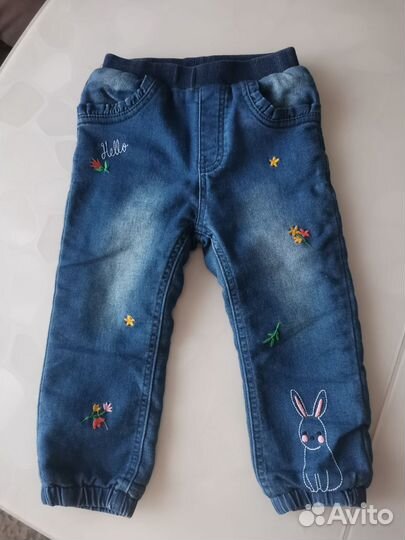 Джинсы утеплённые на девочку