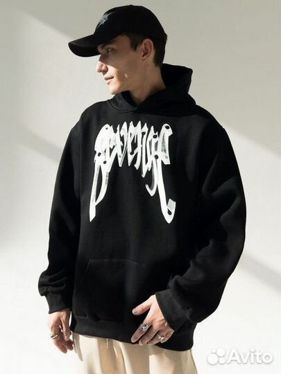 Худи balenciaga abstract Черное