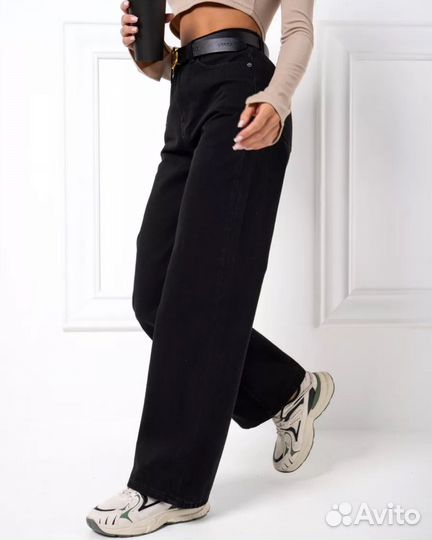 Джинсы клеш черные