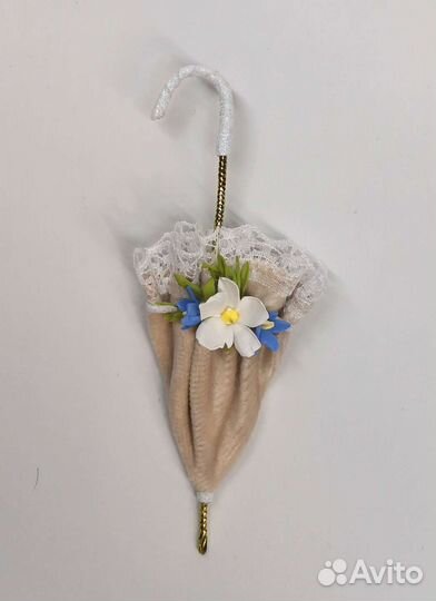 Брошь ручной работы Зонтик