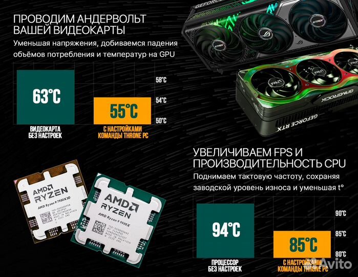 Игровой пк 4070Ti super/ AMD 9600X/ 32гб 7200MHz