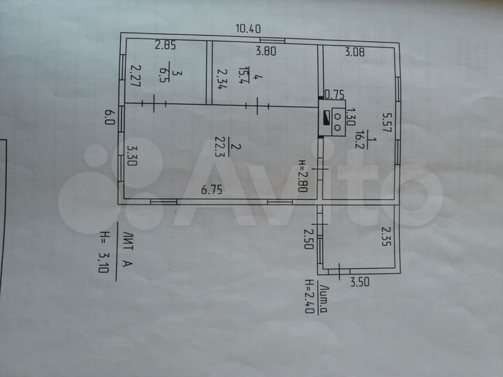 Дом 54 м² на участке 9,4 сот.