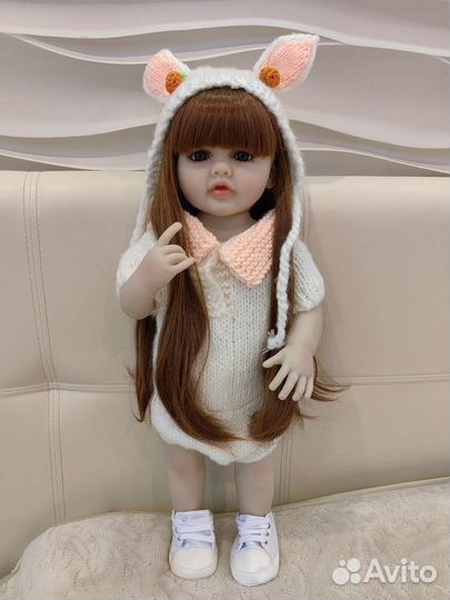 Кукла Реборн 55 см силиконовая девочка