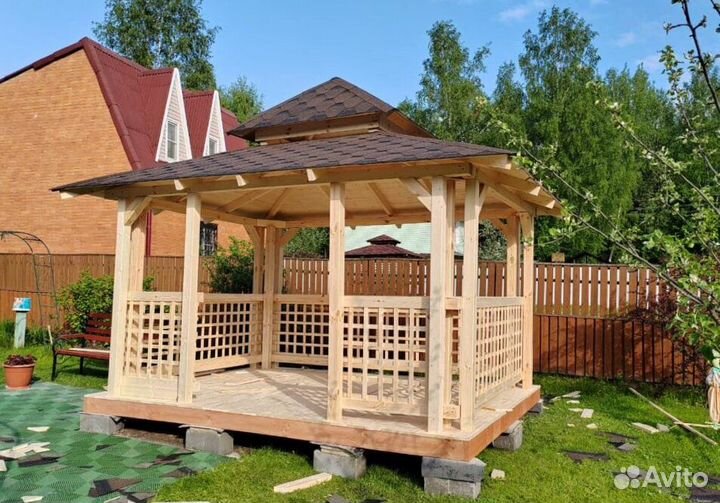Деревянные беседки для дачи