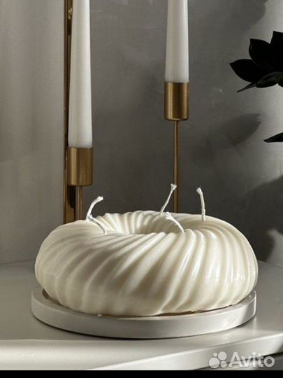 Свеча 5 фетилей. Натуральный растительный воск