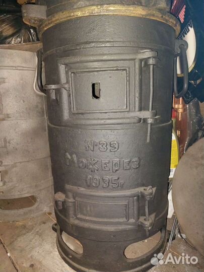 Печь дровяная для готовки СССР с боковым выходом