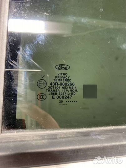 Стекло двери задней левой Ford Explorer 6 2020