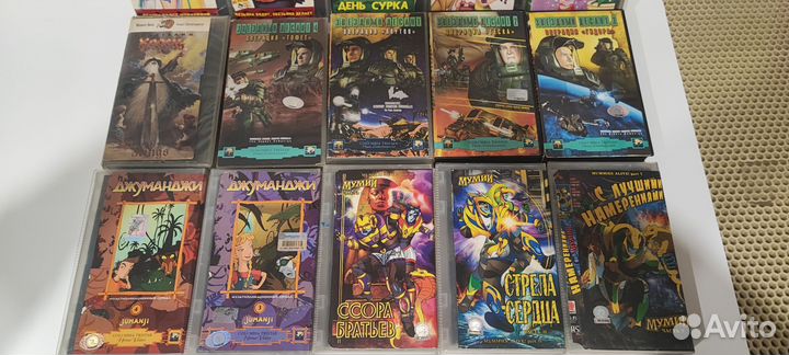 Подборка видеокассет с мультфильмами