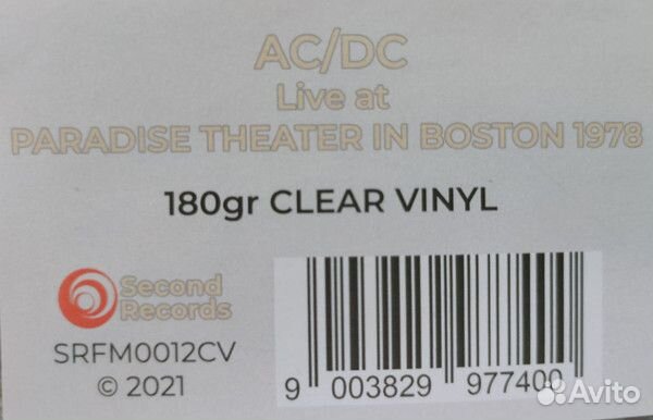 Винил AC/DC – Live AT Paradise Theater, Boston MA