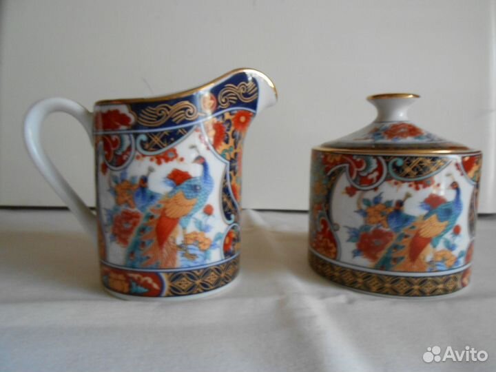 Сервис кофейный Япония фарфор позолота 6 персон