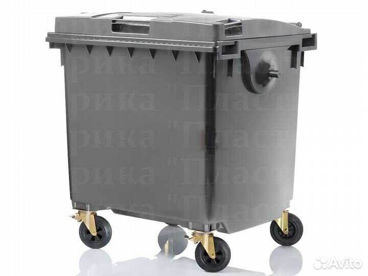 Пластиковый мусорный евроконтейнер 1100л S1693