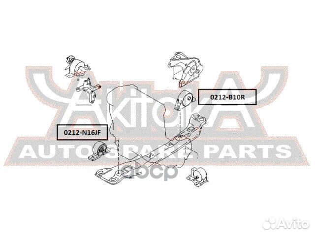 Подушка двигателя перед прав/лев nissan/ AD