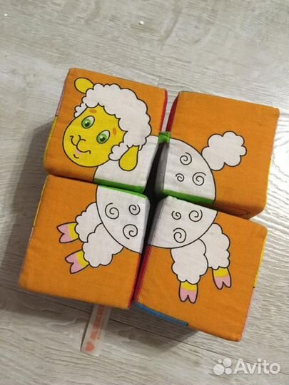 Кубик мягкий с животными