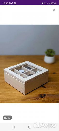 Шкатулка для часов из дерева на 6 часов